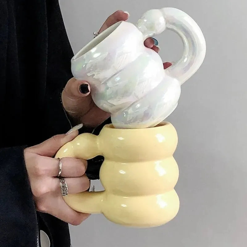 Creative High Sense Good-looking Couple Ceramic Mug - Bellarte Enchanté Creative High Sense Good-looking Couple Ceramic Mug